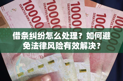济南借条纠纷怎么处理？如何避免法律风险有效解决？