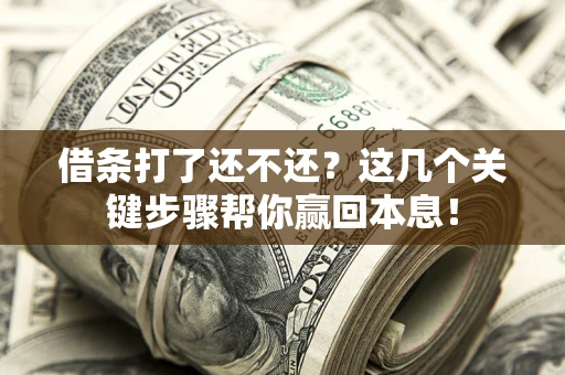 济南借条打了还不还？这几个关键步骤帮你赢回本息！