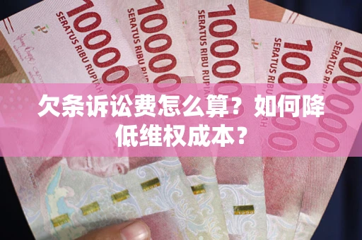济南欠条诉讼费怎么算？如何降低维权成本？