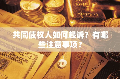 济南共同债权人如何起诉？有哪些注意事项？